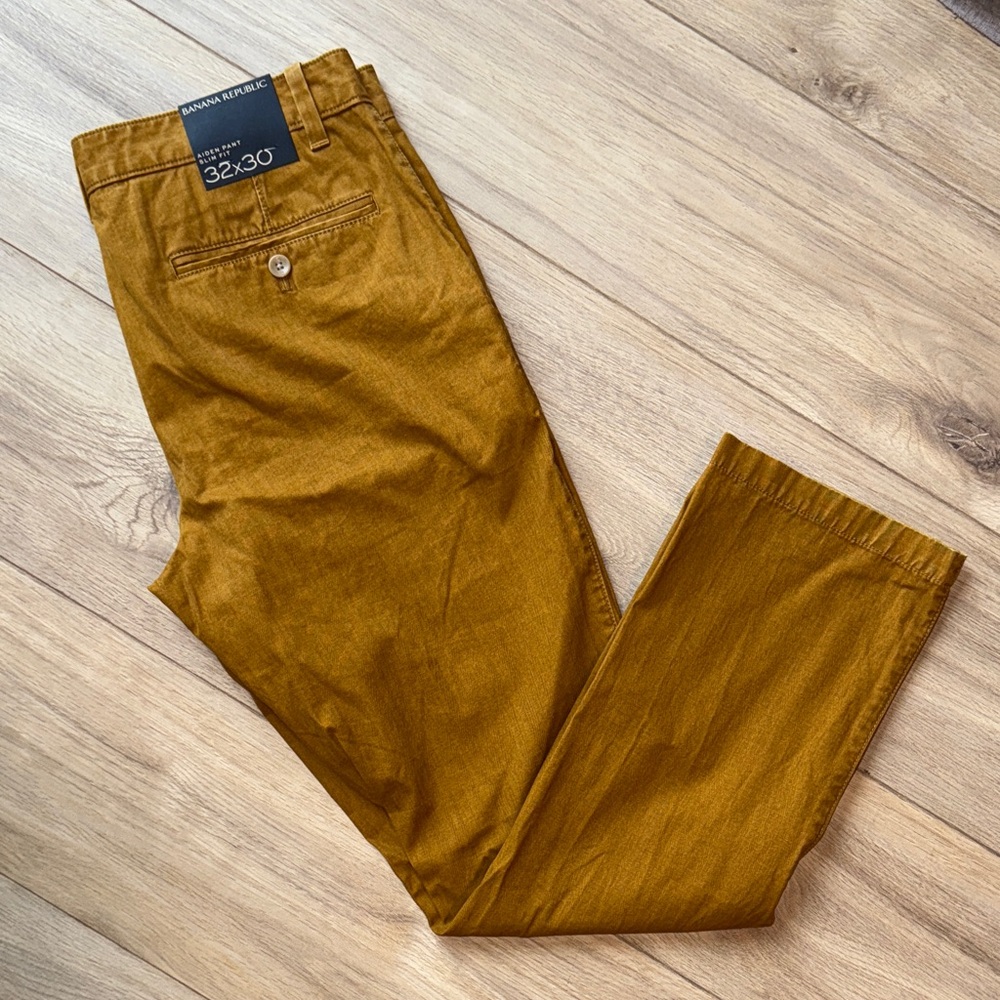 BANANA REPUBLIC AIDEN Pant Slim Fit Business Casual Khaki Chino Long Pants NWT